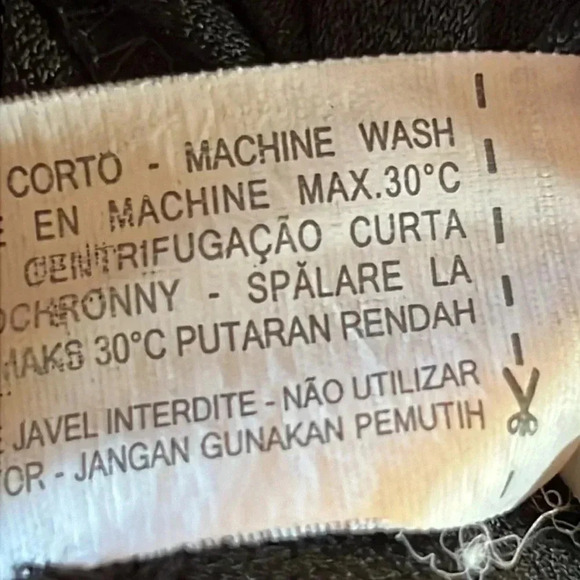 Womens preworn Zara Basic black pants XS Elastic waist string adjust loose Y2K - Picture 9 of 10